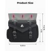 imageKEMIMOTO Motorcycle Side Bag Waterproof Vintage Oil Waxed Canvas Leather Universal Single Saddle Bag Compatible with Softail Dyna Sportster Cruiser 15L15L