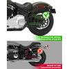 imageKEMIMOTO Motorcycle Swingarm Bag Left Side Solo Bags Swing Arm Bags with Synthetic Leather for Softail Models Dyna Low Rider Fat Bob