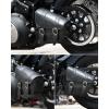 imageKEMIMOTO Motorcycle Swingarm Bag Left Side Solo Bags Swing Arm Bags with Synthetic Leather for Softail Models Dyna Low Rider Fat Bob