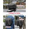 imageKEMIMOTO Motorcycle Tail Bag Dual Use Motorcycle Rear Seat Bag with Waterproof Rain Cover 22L34L Expandable Motorbike Helmet Bag Luggage Storage Backpack with 6 straps22L34L