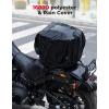 imageKEMIMOTO Motorcycle Tail Bag Dual Use Motorcycle Rear Seat Bag with Waterproof Rain Cover 22L34L Expandable Motorbike Helmet Bag Luggage Storage Backpack with 6 straps25L45L