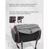 imageKEMIMOTO Motorcycle Travel Luggage Bags 50L Expandable Large Capacity Motorcycle Tail Bag Waterproof Rear Rack Trunk Motor Pannier Bag with Rain Cover and Straps