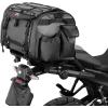 imageKEMIMOTO Motorcycle Travel Luggage Bags 60L Expandable Large Capacity Motorcycle Tail Bag Waterproof Rear Rack Trunk Motor Pannier Bag with Rain Cover and StrapsBlack