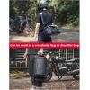 imageKEMIMOTO Motorcycle Travel Luggage Bags 60L Expandable Large Capacity Motorcycle Tail Bag Waterproof Rear Rack Trunk Motor Pannier Bag with Rain Cover and StrapsBlack