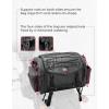 imageKEMIMOTO Motorcycle Travel Luggage Bags 60L Expandable Large Capacity Motorcycle Tail Bag Waterproof Rear Rack Trunk Motor Pannier Bag with Rain Cover and StrapsBlack