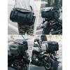 imageKEMIMOTO Motorcycle Travel Luggage Bags 60L Expandable Large Capacity Motorcycle Tail Bag Waterproof Rear Rack Trunk Motor Pannier Bag with Rain Cover and StrapsBlack
