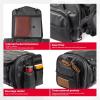 imageKEMIMOTO Motorcycle Travel Luggage Bags 60L Expandable Large Capacity Motorcycle Tail Bag Waterproof Rear Rack Trunk Motor Pannier Bag with Rain Cover and StrapsBlack