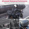 imageKEMIMOTO Motorcycle Travel Luggage Bags 60L Expandable Large Capacity Motorcycle Tail Bag Waterproof Rear Rack Trunk Motor Pannier Bag with Rain Cover and StrapsBlack