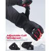 imageKEMIMOTO Motorcycle Winter Gloves for MenWarm Touchscreen Tactical Riding Gloves Carbon Fiber Protection Rainproof Windproof ATV UTV SnowmobileRed