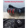 imageKEMIMOTO Motorcycle Winter Gloves for MenWarm Touchscreen Tactical Riding Gloves Carbon Fiber Protection Rainproof Windproof ATV UTV SnowmobileRed