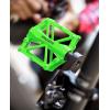 imageKEMIMOTO Mountain Bike Pedals MTB Bicycle Flat Pedals 916 CNC Aluminum Durable Sealed Bearings for Most Bikes BMX MTB Enduro Downhill Trail Two Pack BlackGreen