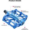 imageKEMIMOTO Mountain Bike Pedals MTB Bicycle Flat Pedals 916 CNC Aluminum Durable Sealed Bearings for Most Bikes BMX MTB Enduro Downhill Trail Two Pack BlackBlue