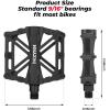 imageKEMIMOTO Mountain Bike Pedals MTB Bicycle Flat Pedals 916 CNC Aluminum Durable Sealed Bearings for Most Bikes BMX MTB Enduro Downhill Trail Two Pack BlackBlack