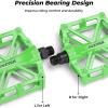 imageKEMIMOTO Mountain Bike Pedals MTB Bicycle Flat Pedals 916 CNC Aluminum Durable Sealed Bearings for Most Bikes BMX MTB Enduro Downhill Trail Two Pack BlackGreen