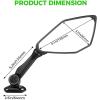 imageKEMIMOTO Ninja 300 Mirrors Compatible with Ninja 400 250 500 ZX6R EX300 ZX6R Motorcycle Rear View Mirror
