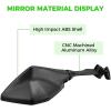 imageKEMIMOTO Ninja 300 Mirrors Compatible with Ninja 400 250 500 ZX6R EX300 ZX6R Motorcycle Rear View Mirror