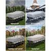imageKEMIMOTO Pontoon Boat Cover 1720ft Heavy Duty 600D UV Resistant Waterproof Oxford Fabric Trailerable Cover with 13 Adjustable Tie Down Straps GrayGray