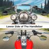 imageKEMIMOTO Rear View Side Mirrors Long Stem Motorcycle Mirrors 360 Degree Adjustment Chrome for Road King Sportster Street Electra Glide Softail Dyna Road GlideBlack