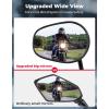 imageKEMIMOTO Rear View Side Mirrors Long Stem Motorcycle Mirrors 360 Degree Adjustment Chrome for Road King Sportster Street Electra Glide Softail Dyna Road GlideBlack