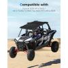 imageKEMIMOTO Roof Top Compatible with Polaris RZR XP 4 1000  XP 4 Turbo  4 900  S 4 1000 20142023 4in1 Combination Waterproof Black Hard Plastic Roof Top for 4Seater  2883074