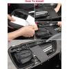 imageKEMIMOTO Saddlebag Lid Organizers 2 Pack Compatible with 20142023 Touring Street Glide Road Glide 20142024 Road King FLT FLH Black