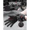 imageKEMIMOTO Sheepskin Leather Motorcycle Gloves for Men Protective Motorcycle Gloves for Motocross Motorbike Dirt Bike Bicycle Racing ATV UTVBlack