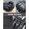 imageKEMIMOTO Sheepskin Leather Motorcycle Gloves for Men Protective Motorcycle Gloves for Motocross Motorbike Dirt Bike Bicycle Racing ATV UTVBlack