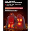 imageKEMIMOTO Soft Fleece Heated Hoodie for Men and Women Unisex Heated Sweatshirt with 12V 1500020000mAh Battery