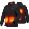 imageKEMIMOTO Soft Fleece Heated Hoodie for Men and Women Unisex Heated Sweatshirt with 12V 20000mAh BatteryBlack