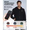imageKEMIMOTO Soft Fleece Heated Hoodie for Men and Women Unisex Heated Sweatshirt with 12V 20000mAh BatteryBlack