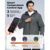 imageKEMIMOTO Soft Fleece Heated Hoodie for Men and Women Unisex Heated Sweatshirt with 12V 20000mAh BatteryCarbon Gray