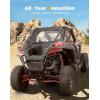 imageKEMIMOTO Soft Rear Windshield  Compatible with 20202024 2025 RZR PRO XP  Turbo R Dust Stopper UTV Back Window Panel  Rainproof UTV Accessories