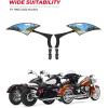 imageKEMIMOTO Spear Blade Motorcycle Mirrors Black Rear View Side Mirrors 1 Pair for Street Glide Electra Glide Softail Dyna 19822022 2023 2024 2025