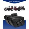 imageKEMIMOTO Synthetic Leather Motorcycle Saddlebag for Street Glide Electra Glide Touring Model Universal 34L Black