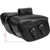imageKEMIMOTO Synthetic Leather Motorcycle Saddlebag for Street Glide Electra Glide Touring Model Universal 34L Black