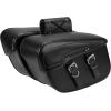 imageKEMIMOTO Synthetic Leather Motorcycle Saddlebag for Street Glide Electra Glide Touring Model Universal 34L Black