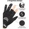 imageKEMIMOTO Tactical Gloves 2 Fingerless Design Work Gloves for Outdoor Activities Motorcycle Gloves for Riding Hunting Motorcycle Driving Gloves