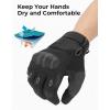 imageKEMIMOTO Tactical Gloves for Men Touchscreen Motorcycle Gloves with Hard Shell ampamp Palm Padding for Sports Motorcycle Cycling Tactical Airsoft Paintball Hunting Hiking Camping ClimbingBlack  Microfiber Protection
