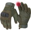 imageKEMIMOTO Tactical Gloves for Men Touchscreen Motorcycle Gloves with Hard Shell ampamp Palm Padding for Sports Motorcycle Cycling Tactical Airsoft Paintball Hunting Hiking Camping ClimbingGreen  Microfiber Protection