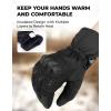 imageKEMIMOTO Tactical Gloves for Men Winter Warm Motorcycle Gloves with Touchscreen Hard Shell ampamp Palm Padding for Motorcycle Riding Tactical Airsoft Paintball Hunting Hiking Camping ClimbingBlackLong