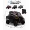 imageKEMIMOTO UTV Cover 2 Seater Heavy Duty Medium Size Compatible with Polaris RZR General CanAm Maverick Talon Teryx Zforce Viking YXZ SXS Cover 23 Seater with Reflective Strip Sturdy in WindMedium