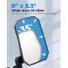 imageKEMIMOTO UTV Side Mirrors 2025 New Pattern Aluminum 8quot x 53quot Wide View for 1652 inch Roll bar Compatible with Polaris RZRCan Am X3PioneerTalonTeryxCFMOTO Fit Big UTV No Vibrate ampamp WobbleXTerrain Style