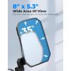 imageKEMIMOTO UTV Side Mirrors 2025 New Pattern Aluminum 8quot x 53quot Wide View for 1652 inch Roll bar Compatible with Polaris RZRCan Am X3PioneerTalonTeryxCFMOTO Fit Big UTV No Vibrate ampamp WobbleStarPulse Style