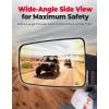 imageKEMIMOTO UTV Spring Back Side Mirrors No Need to Reset After Hitting BranchesRainproofAutomatic Folding Fit in 165quot2quot Rollbar Compatible with Polaris RZRCan Am X3PioneerTalonMuleCFMOTO