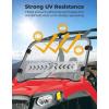 imageKEMIMOTO UTV Windshield Preinstalled Rubber Strips Compatible with Polaris RZR 800  RZR 570  XP 900 20082020 UTV Front Full Windshield UV Resistance PC Clear Vsion WindowWith Ventilation