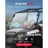 imageKEMIMOTO UTV Windshield Preinstalled Rubber Strips Compatible with Polaris RZR 800  RZR 570  XP 900 20082020 UTV Front Full Windshield UV Resistance PC Clear Vsion WindowWithout Ventilation