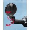 imageKEMIMOTO Universal Motorcycle Mirrors 360 Rotatable Motorcycle Handlebar Bar End Rear View Side Mirrors Compatible with 78 in Handlebar and 051083in 13mm21mm Handlebar Inner Diameter