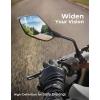 imageKEMIMOTO Universal Motorcycle Mirrors Convex Handlebar Rear View Side Mirror with M8 M10 Bolt Compatible with Bike Scooter ATV UTV Dirt Bike and MoreDiamond  Bolt