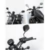 imageKEMIMOTO Universal Motorcycle Rear View Mirrors M10 Billet Aluminum Heavy Duty Handlebar Side Mirrors for Cruiser Sport Naked Bike ADV Touring Motorbikes SilverBlack