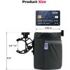 imageKEMIMOTO Wheelchair Cup Holder Oxford Fabric Drink Cup Holder with Alligator Clamp for Motorcycle Walker Stroller Scooter Wheelchair ATV Bike Golf Cart BlackBlack